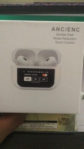 AirPods Pro 2nd Generation, with Display Touch Screen Wireless Earbuds, with- ANC Active Noise Cancellation, Type-C Fast Charging (White) photo review